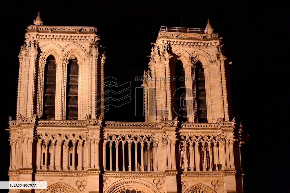Serge Papin Visits Notre-Dame de Paris Cathedral - Paris