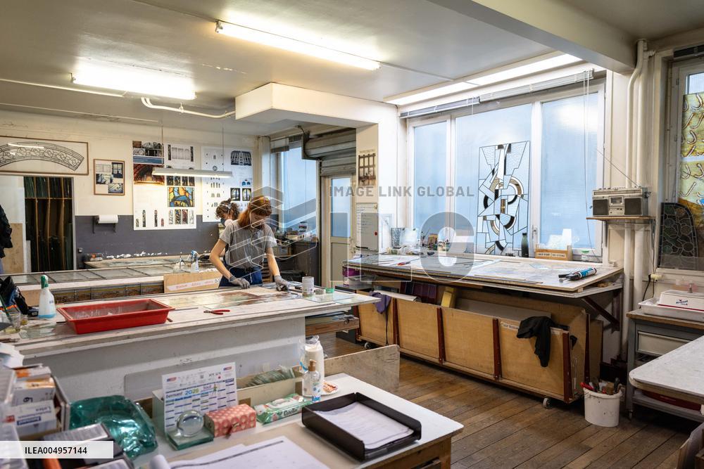 Serge Papin visit the Ateliers Duchemin - Paris