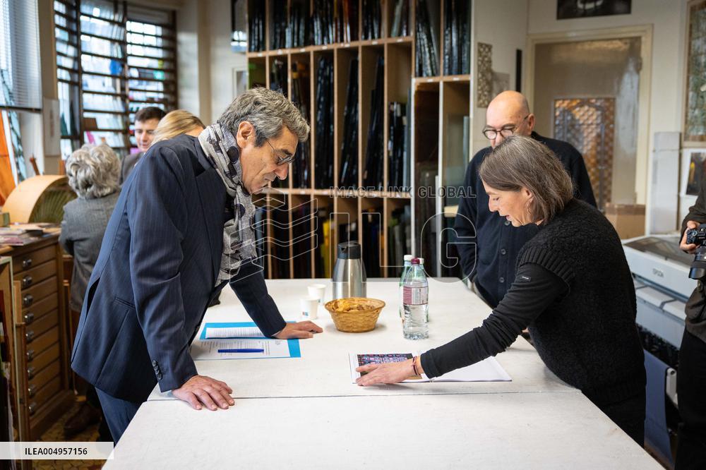 Serge Papin visit the Ateliers Duchemin - Paris