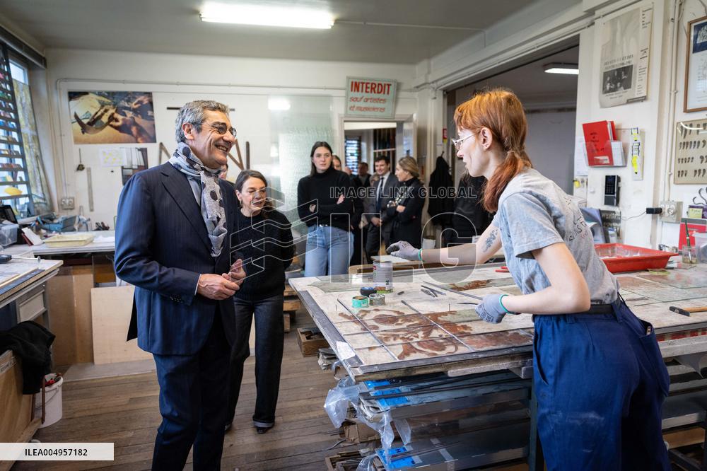 Serge Papin visit the Ateliers Duchemin - Paris