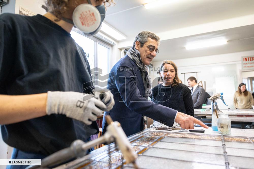 Serge Papin visit the Ateliers Duchemin - Paris