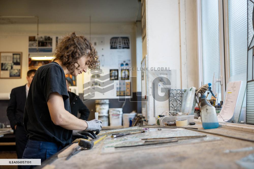 Serge Papin visit the Ateliers Duchemin - Paris