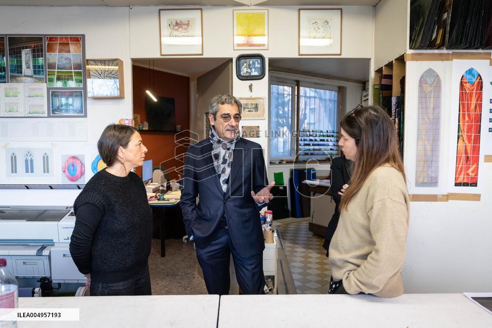 Serge Papin visit the Ateliers Duchemin - Paris