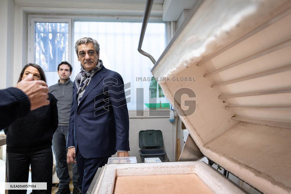 Serge Papin visit the Ateliers Duchemin - Paris