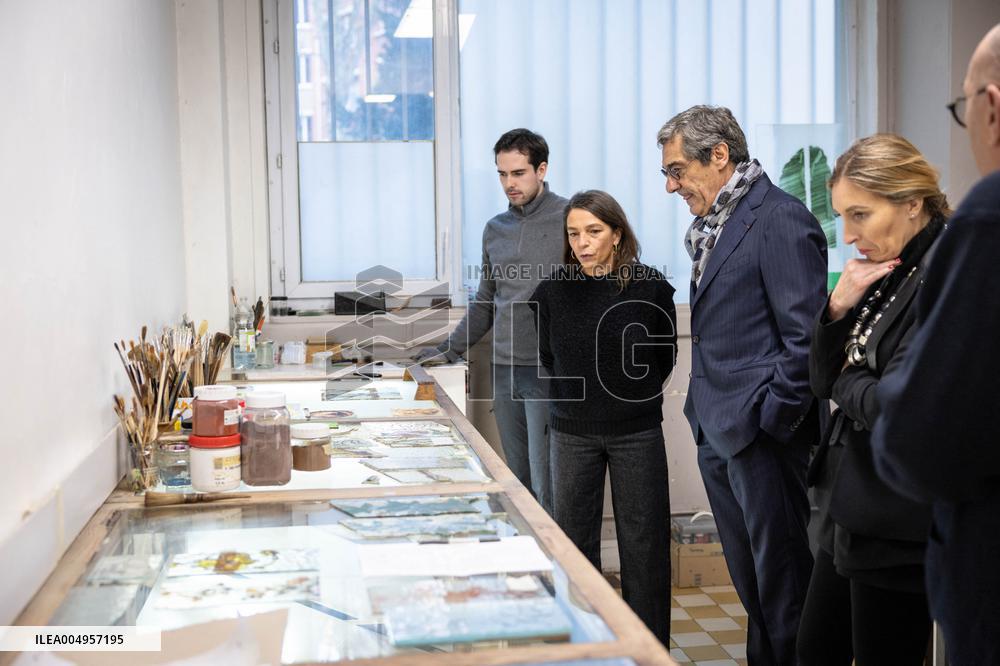 Serge Papin visit the Ateliers Duchemin - Paris