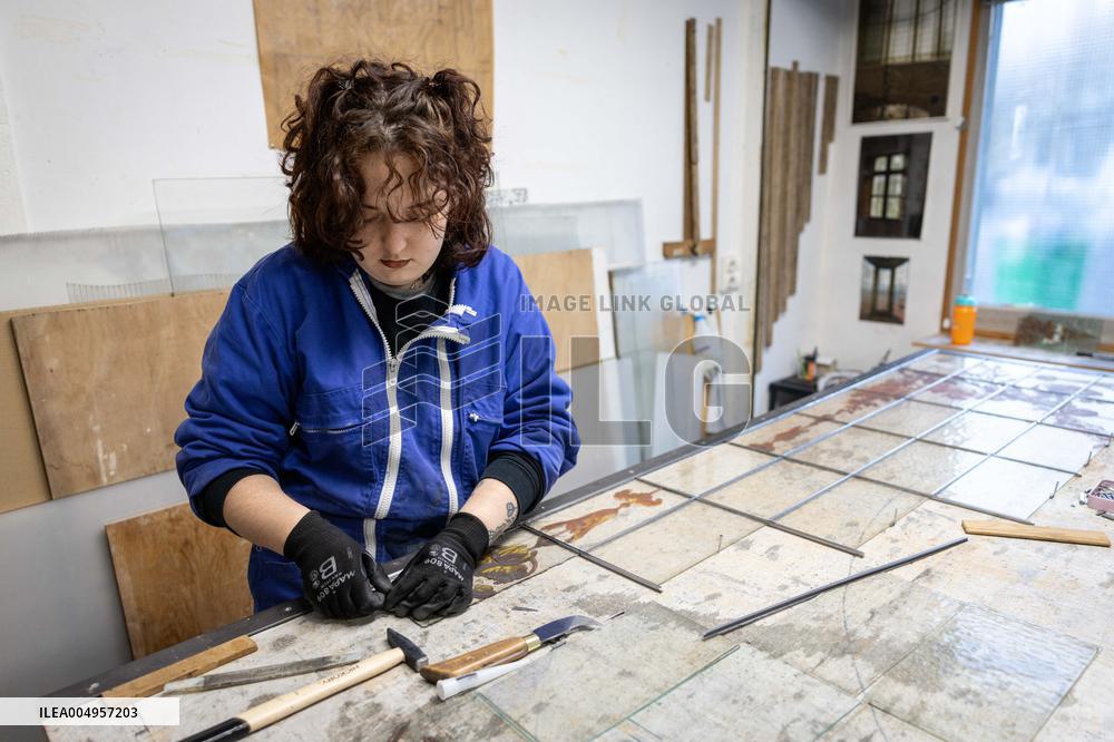 Serge Papin visit the Ateliers Duchemin - Paris