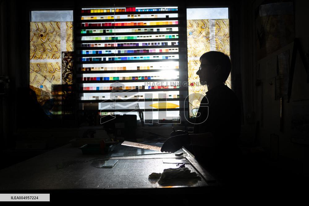 Serge Papin visit the Ateliers Duchemin - Paris