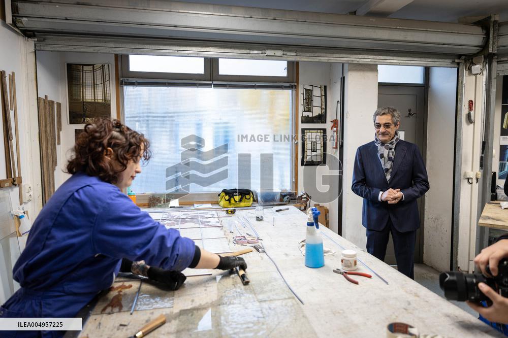 Serge Papin visit the Ateliers Duchemin - Paris