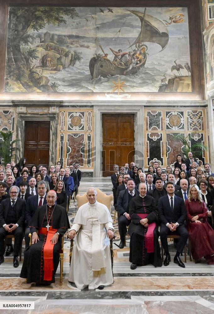 Pope Leo XIV Meets Michael Buble - Vatican