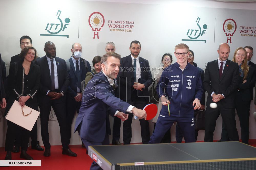 Macron at ITTF Mixed Team World Cup 2025 - China