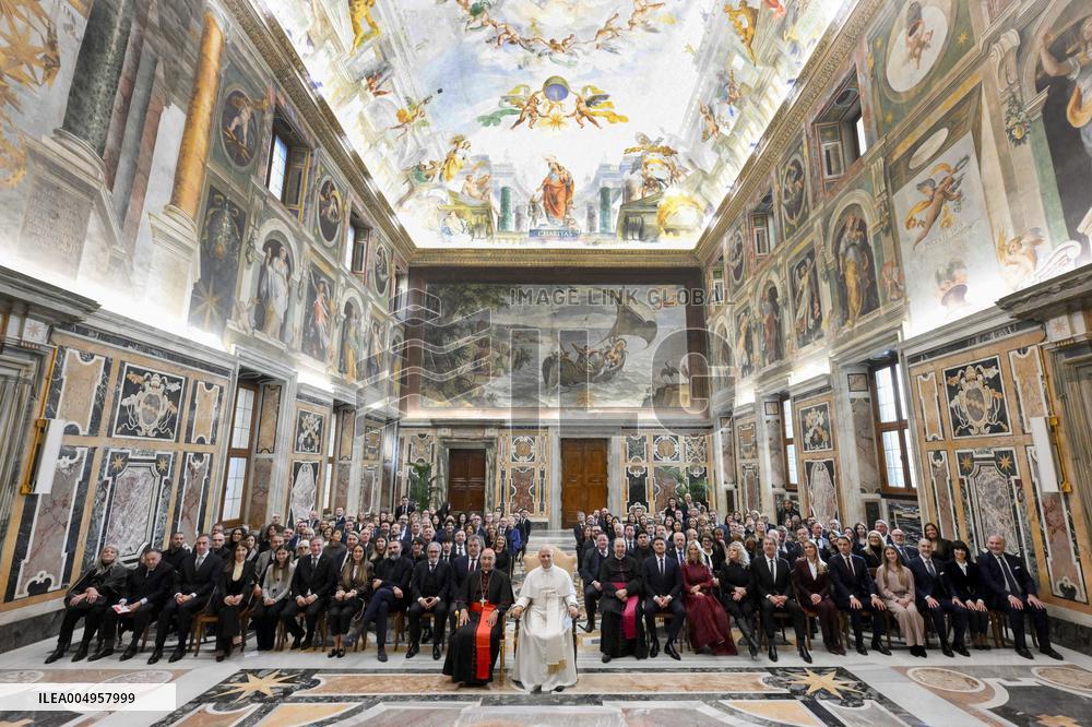 Pope Leo XIV Meets Michael Buble - Vatican