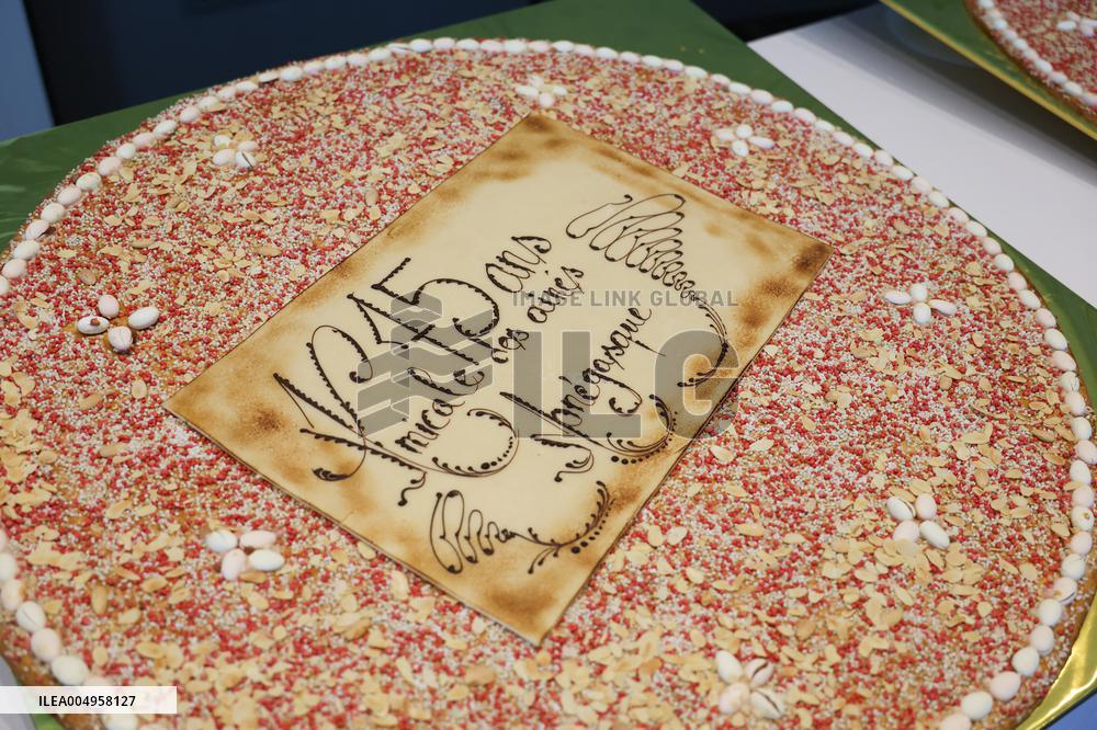 NO TABLOIDS - Prince Albert and Princess Charlene with Friendship Group of Monegasque Elders - Monaco