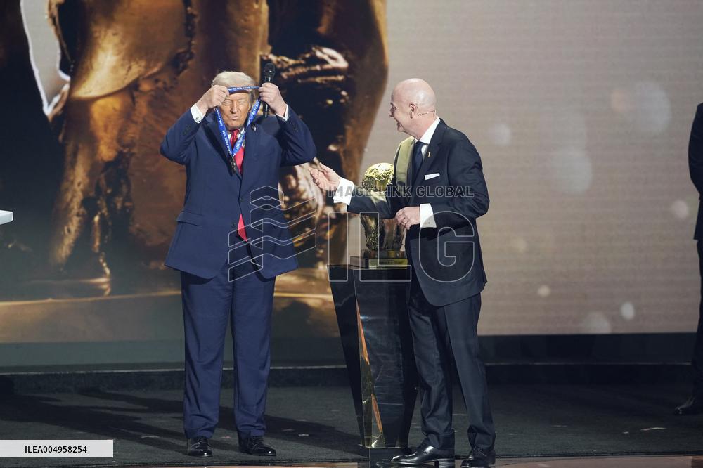 Donald Trump Receives The FIFA Peace Prize At 2026 FIFA World Cup Draw Event - Washington