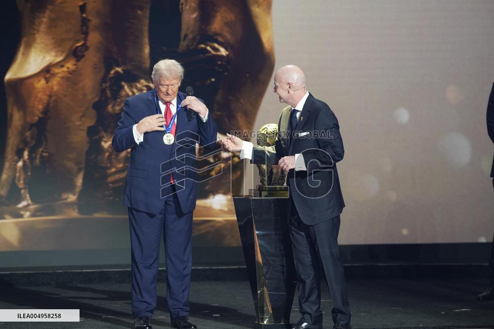 Donald Trump Receives The FIFA Peace Prize At 2026 FIFA World Cup Draw Event - Washington