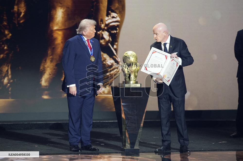 Donald Trump Receives The FIFA Peace Prize At 2026 FIFA World Cup Draw Event - Washington