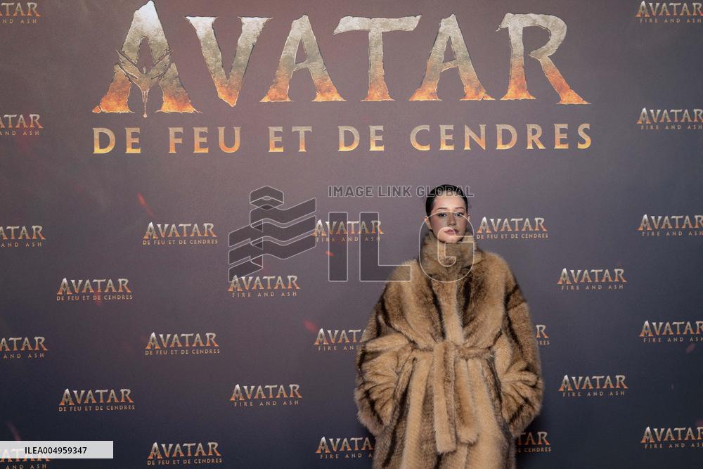 Avatar: Fire And Ash European Premiere Guest and VIP - Paris AJ