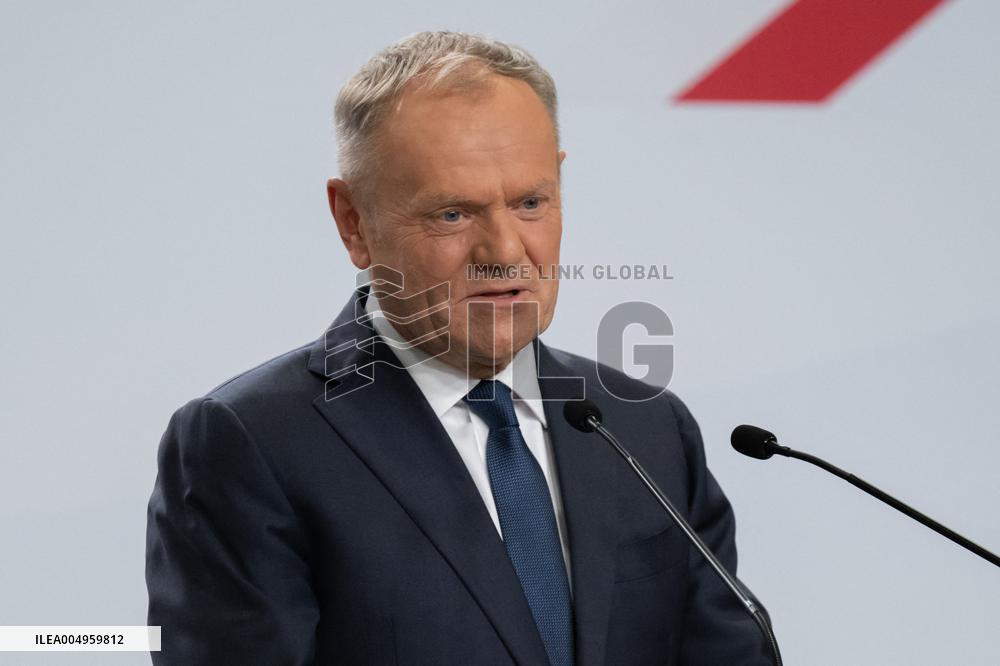 Polish PM Donald Tusk At The Civic Coalition Meeting - Warsaw