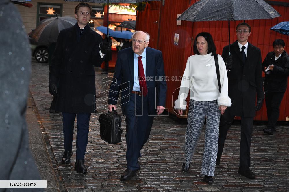 NOBEL CHAIRS ARE SIGNED BY THE PRIZE WINNERS