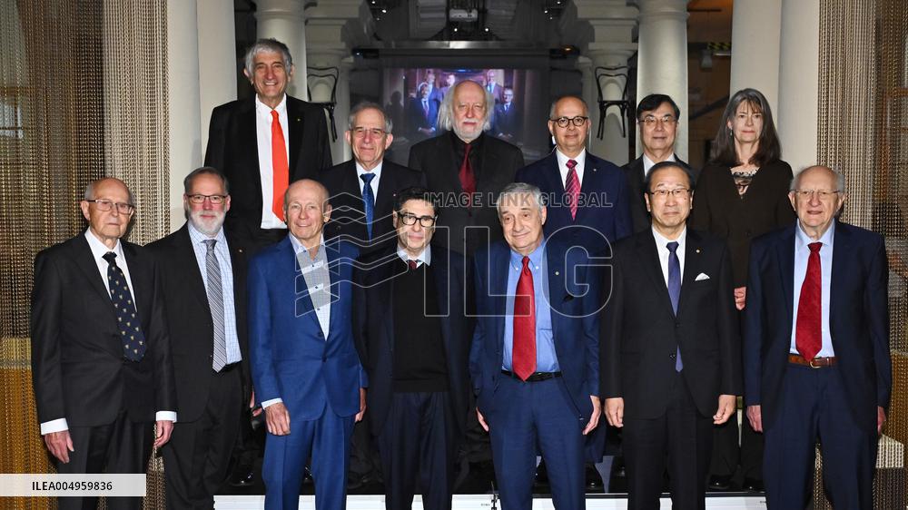 NOBEL CHAIRS ARE SIGNED BY THE PRIZE WINNERS