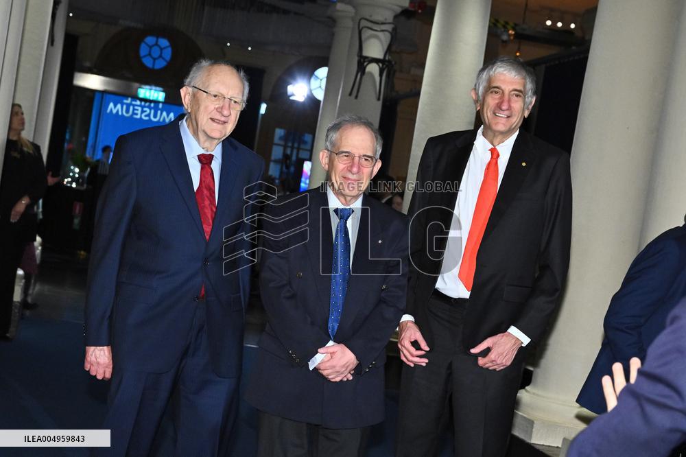 NOBEL CHAIRS ARE SIGNED BY THE PRIZE WINNERS