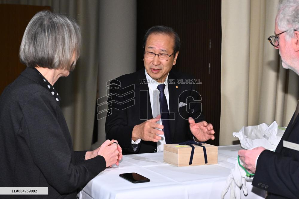 NOBEL CHAIRS ARE SIGNED BY THE PRIZE WINNERS