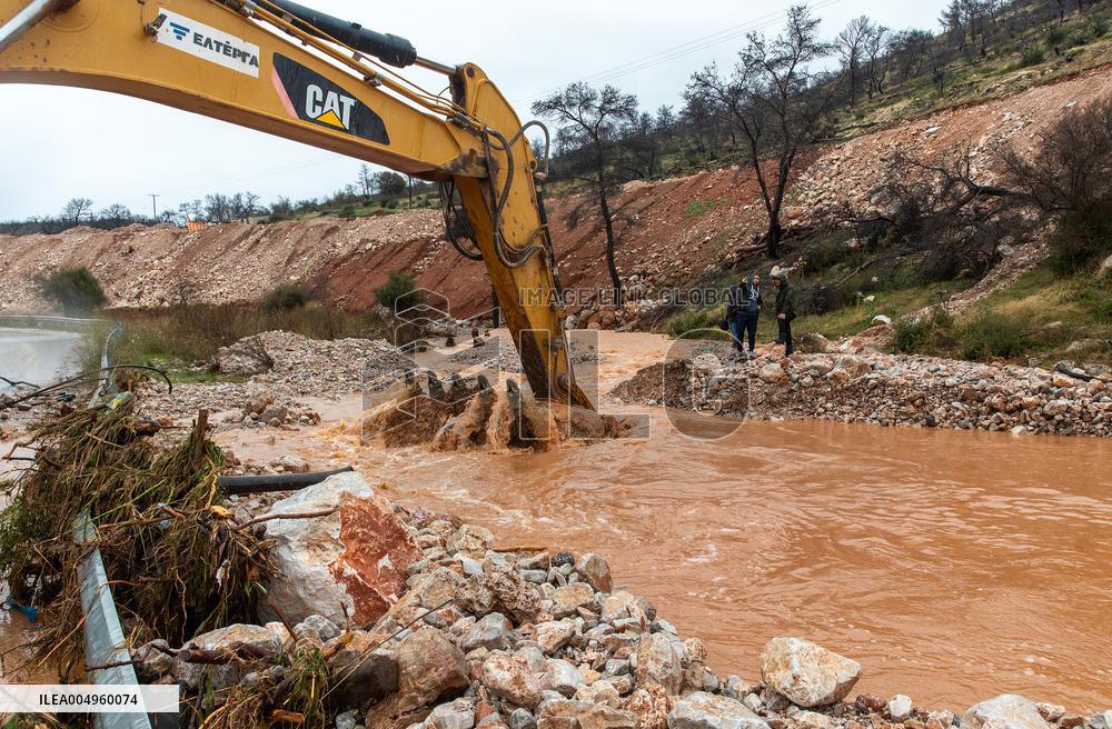 Storm Byron Batters Greece - Mandra