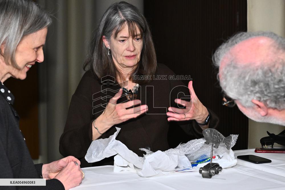 NOBEL CHAIRS ARE SIGNED BY THE PRIZE WINNERS