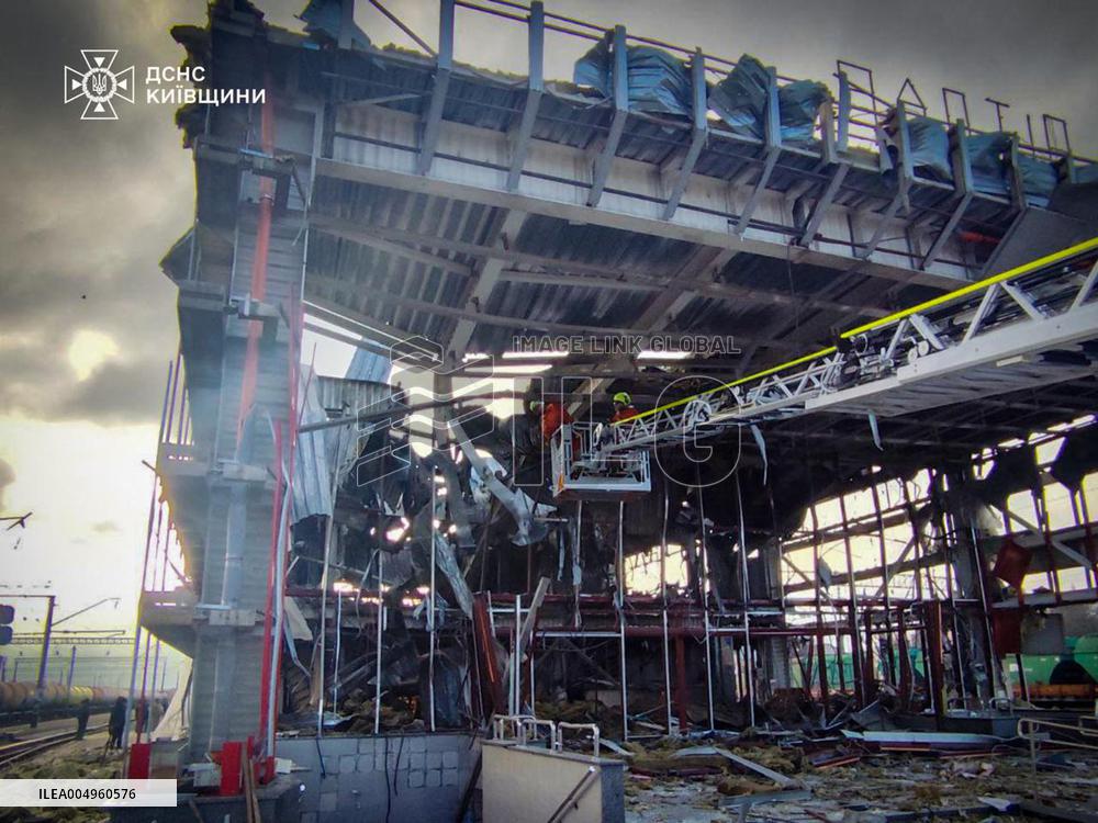 Russian Missile And Drone Attacks On Kyiv Region - Ukraine