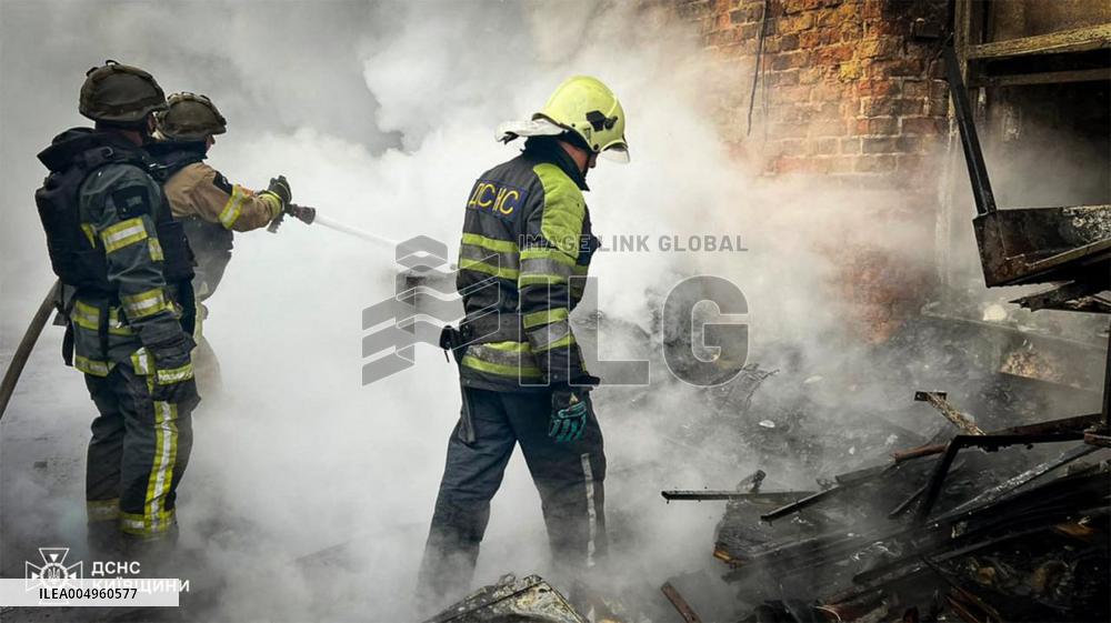 Russian Missile And Drone Attacks On Kyiv Region - Ukraine