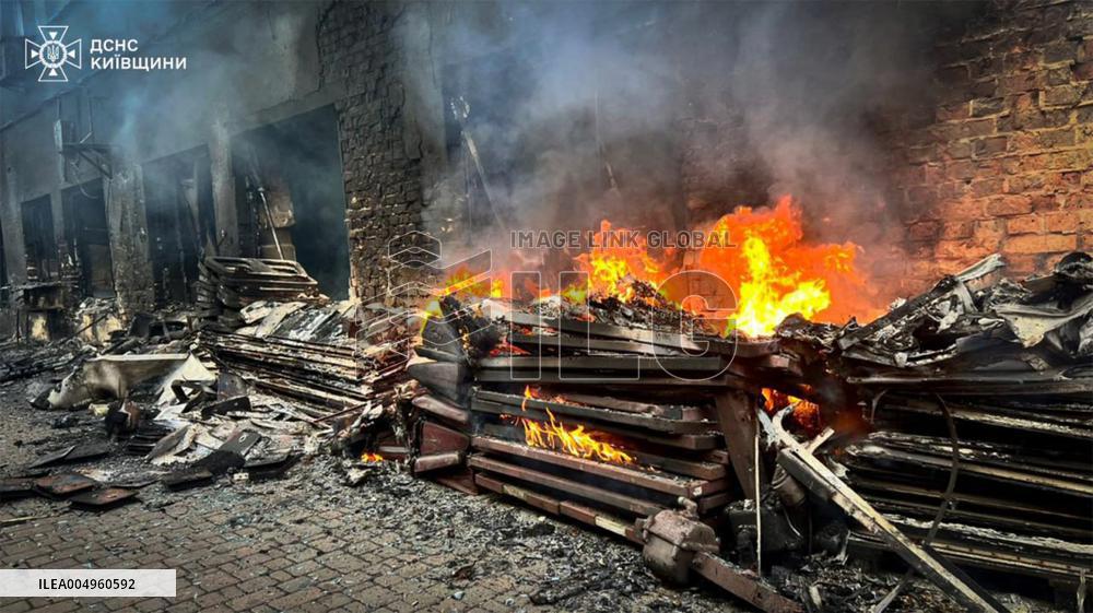 Russian Missile And Drone Attacks On Kyiv Region - Ukraine