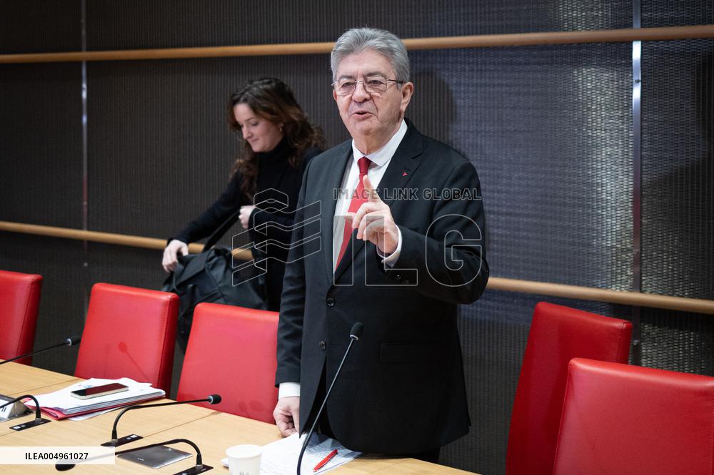 Hearing of Jean-Luc Melenchon at the National Assembly - Paris