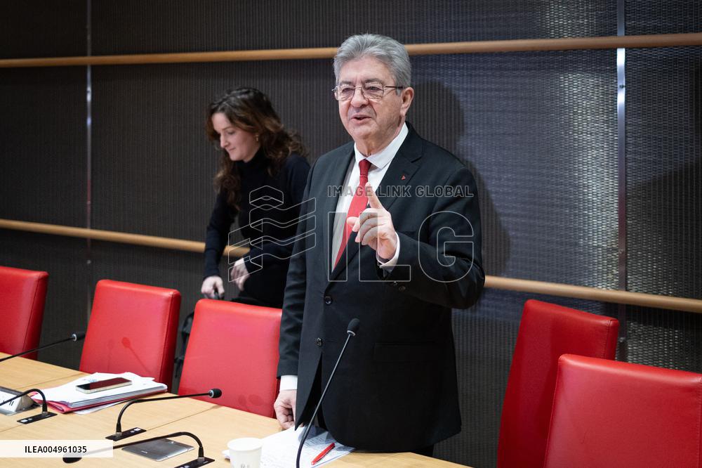 Hearing of Jean-Luc Melenchon at the National Assembly - Paris