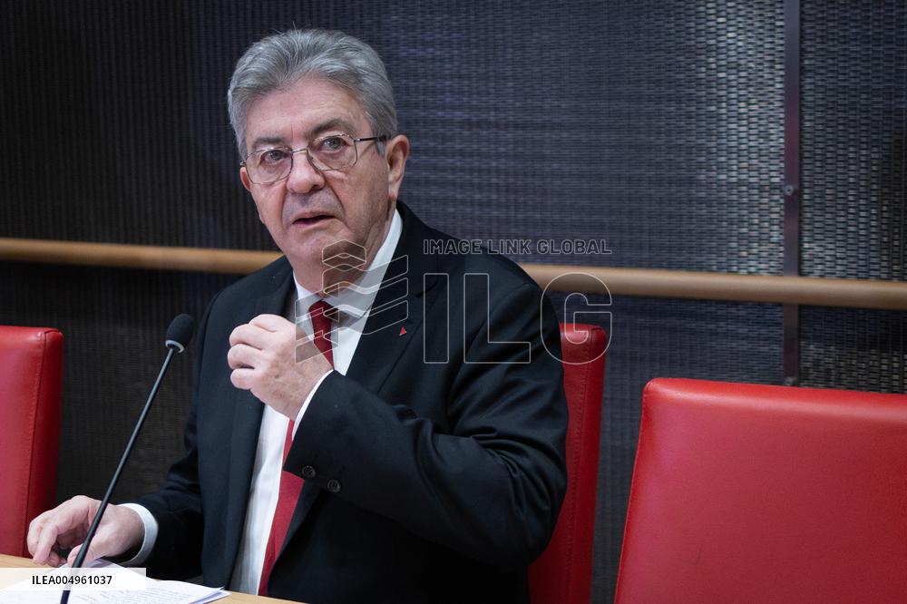 Hearing of Jean-Luc Melenchon at the National Assembly - Paris