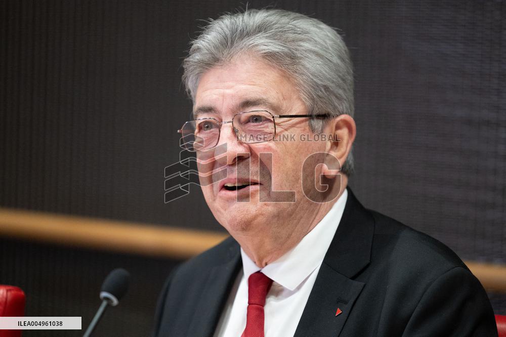 Hearing of Jean-Luc Melenchon at the National Assembly - Paris