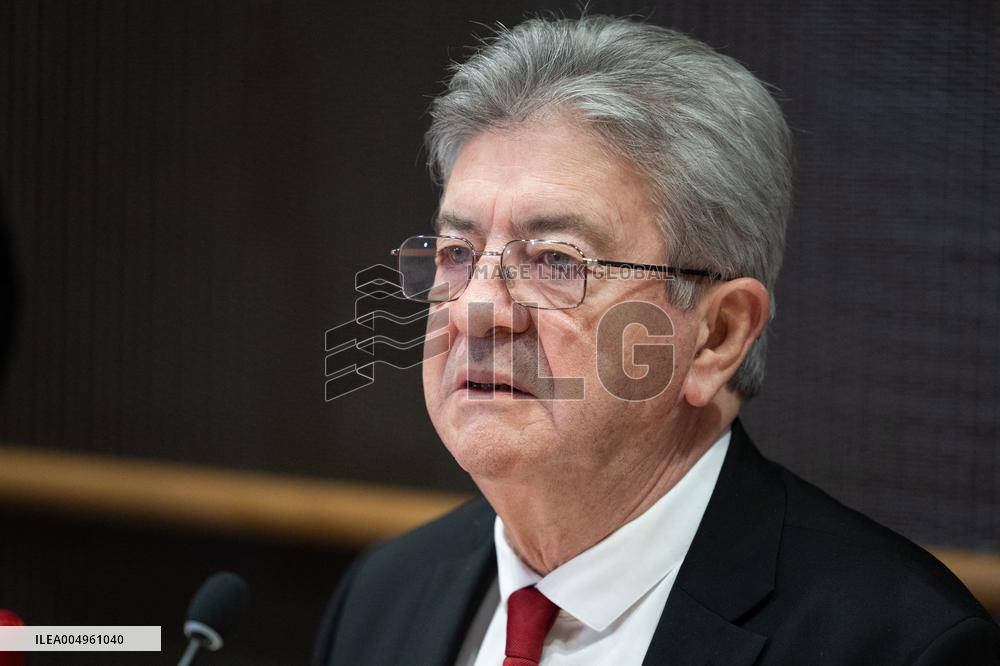 Hearing of Jean-Luc Melenchon at the National Assembly - Paris