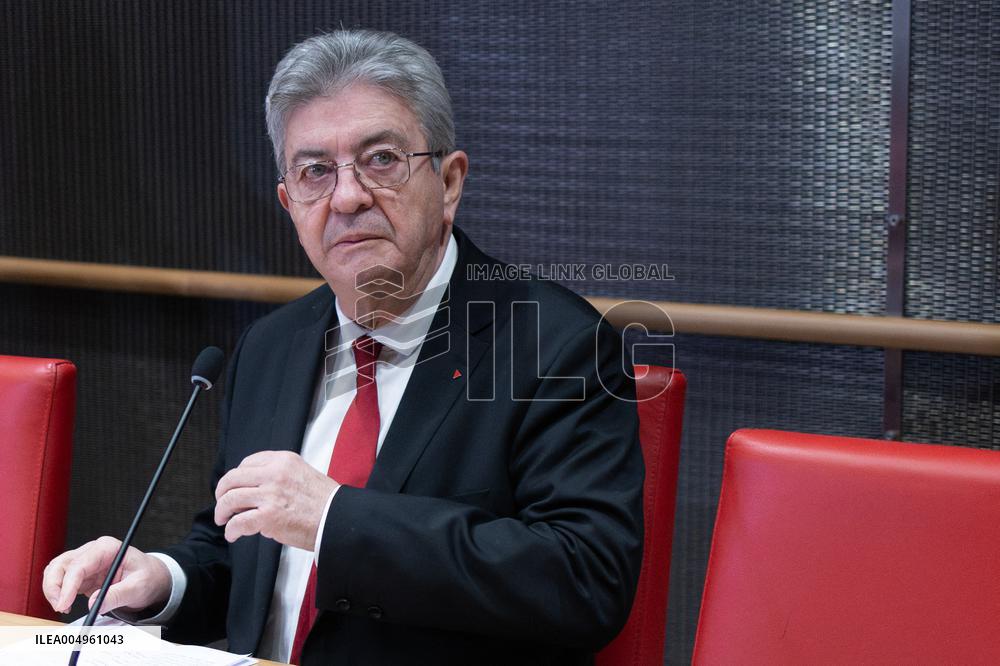 Hearing of Jean-Luc Melenchon at the National Assembly - Paris