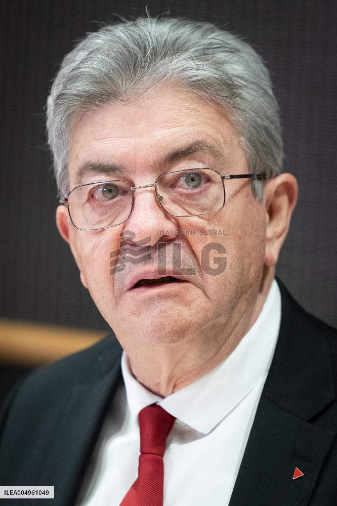 Hearing of Jean-Luc Melenchon at the National Assembly - Paris