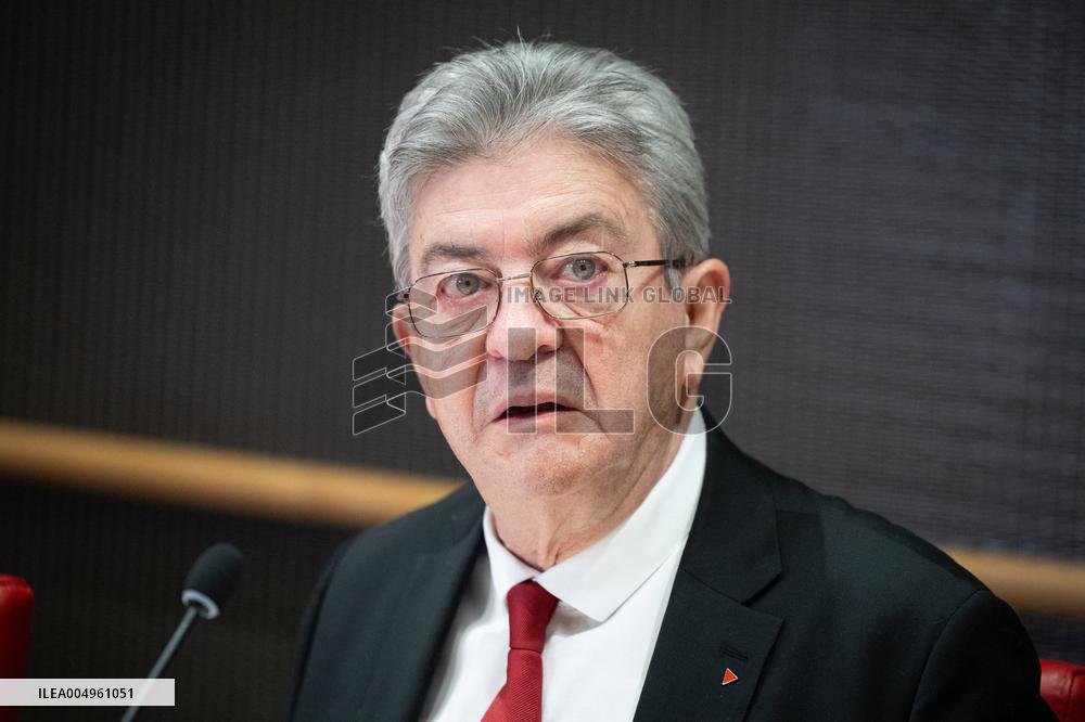 Hearing of Jean-Luc Melenchon at the National Assembly - Paris