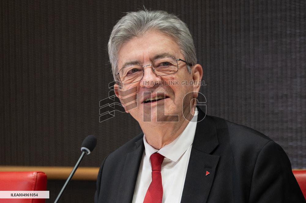 Hearing of Jean-Luc Melenchon at the National Assembly - Paris