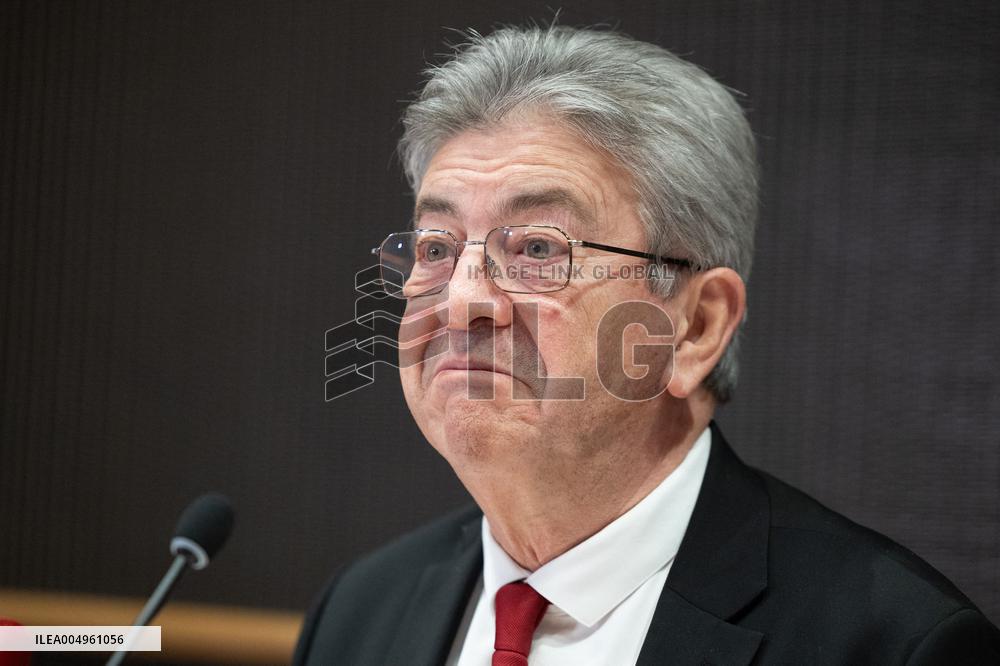 Hearing of Jean-Luc Melenchon at the National Assembly - Paris
