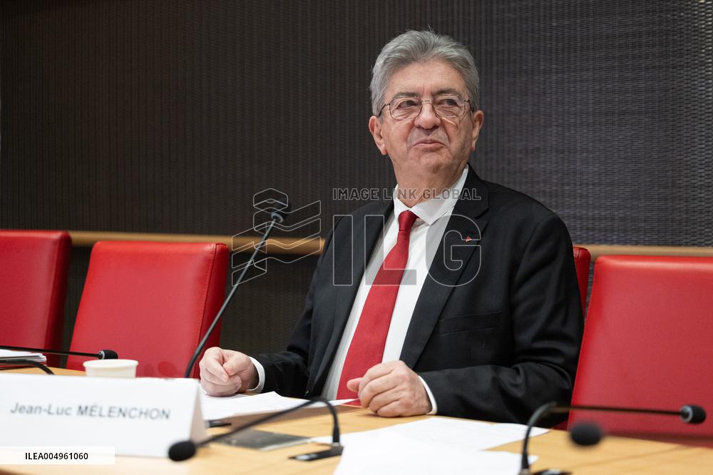 Hearing of Jean-Luc Melenchon at the National Assembly - Paris