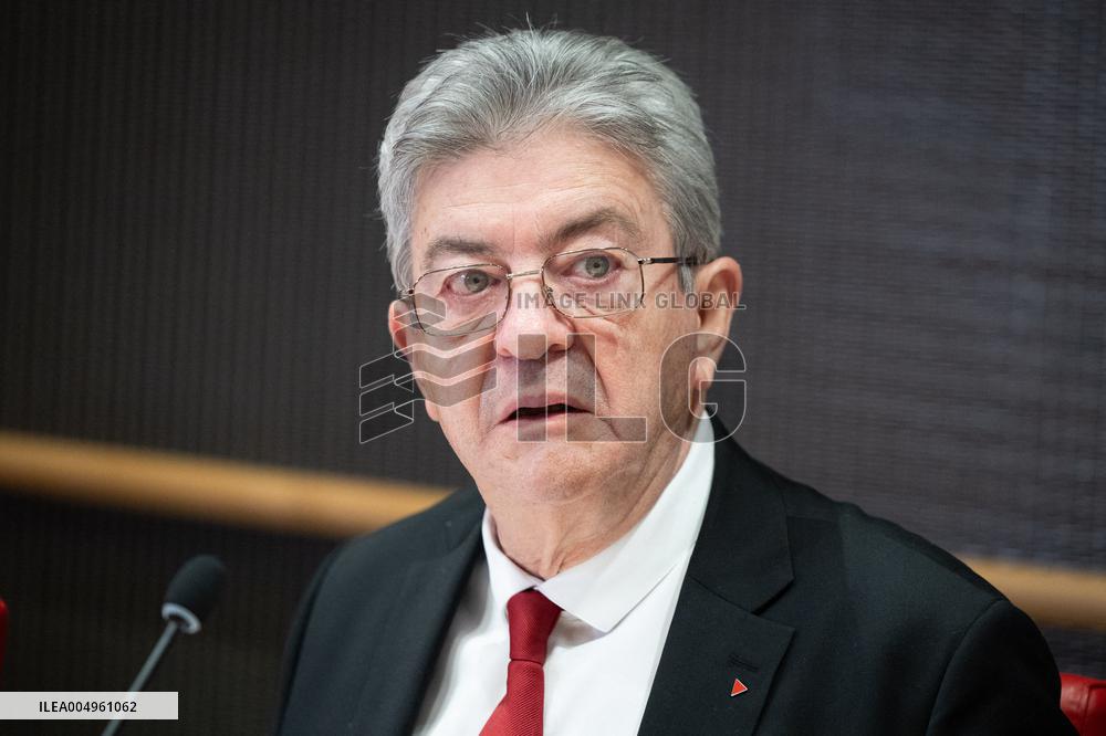 Hearing of Jean-Luc Melenchon at the National Assembly - Paris