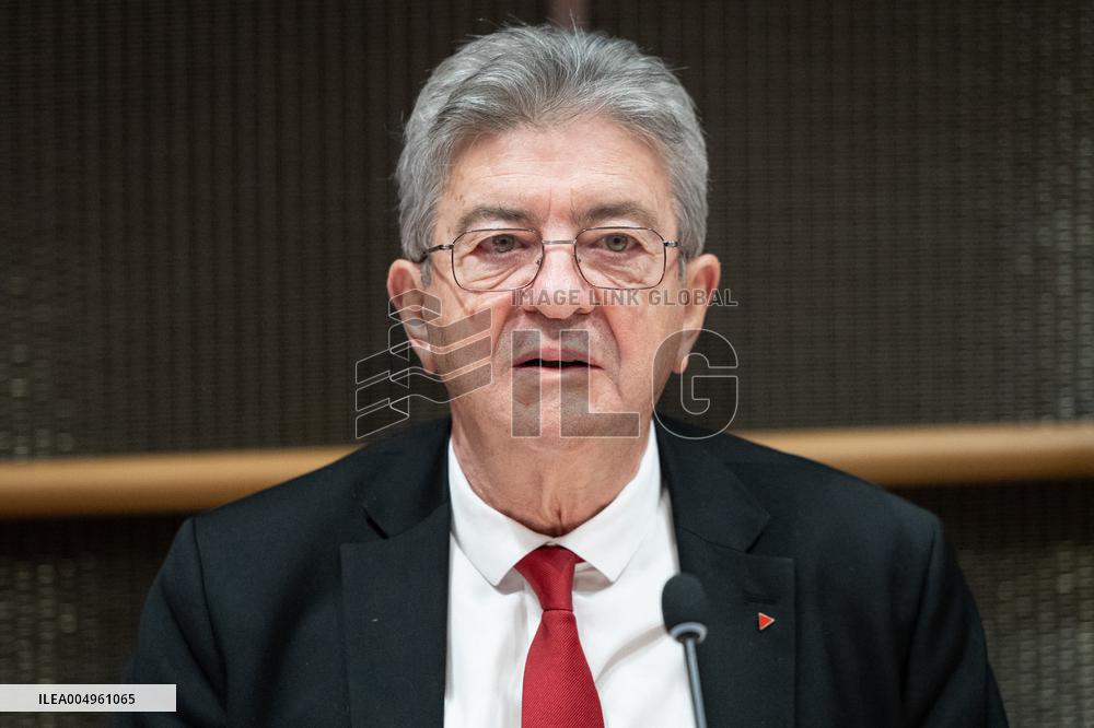 Hearing of Jean-Luc Melenchon at the National Assembly - Paris