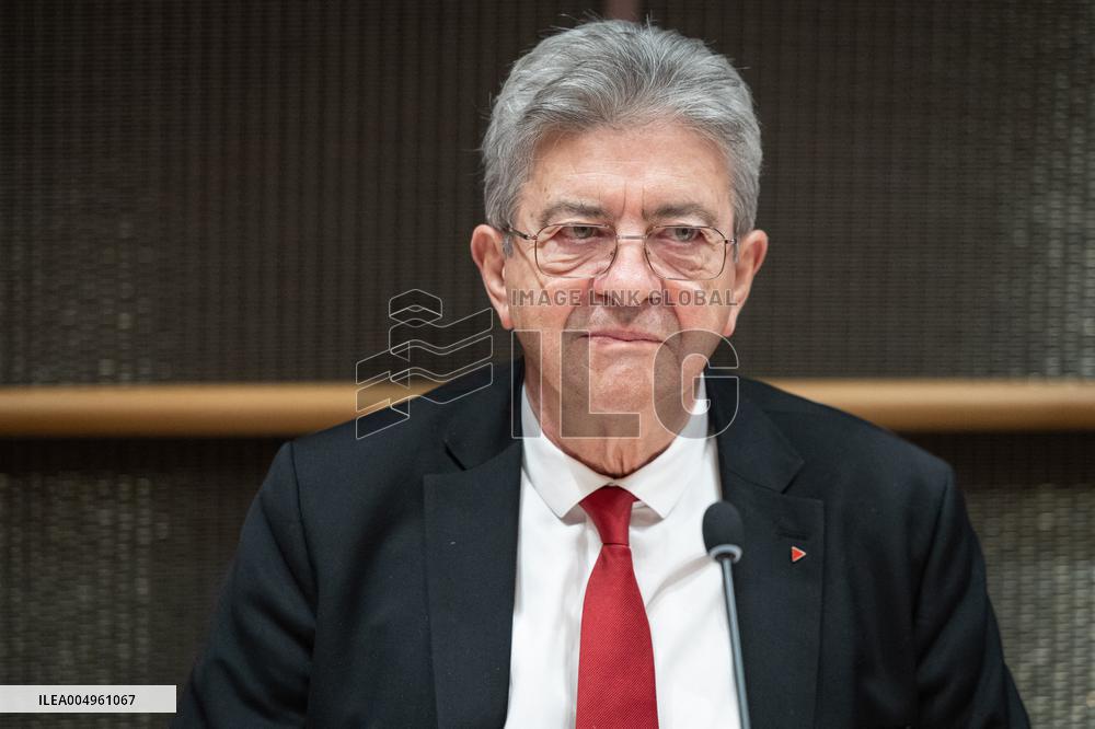 Hearing of Jean-Luc Melenchon at the National Assembly - Paris