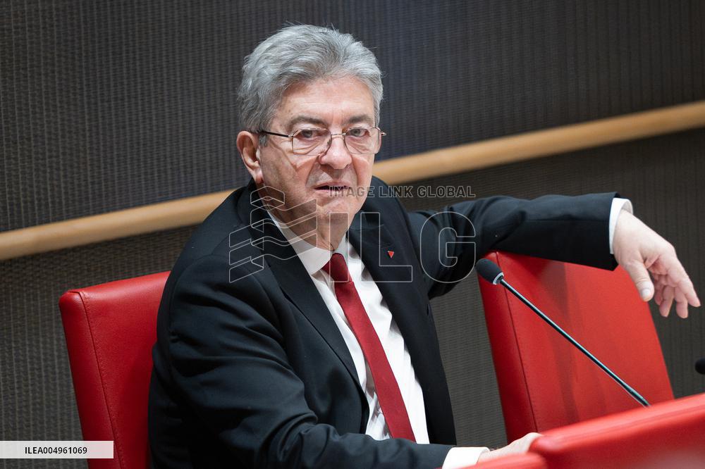 Hearing of Jean-Luc Melenchon at the National Assembly - Paris