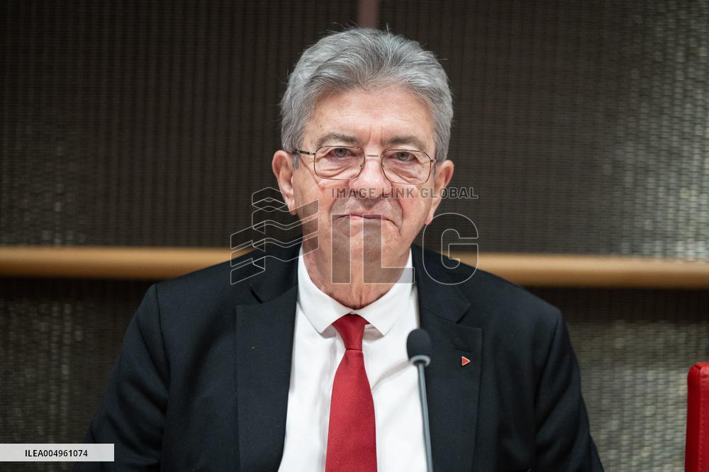 Hearing of Jean-Luc Melenchon at the National Assembly - Paris