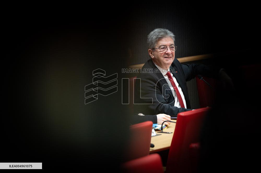 Hearing of Jean-Luc Melenchon at the National Assembly - Paris