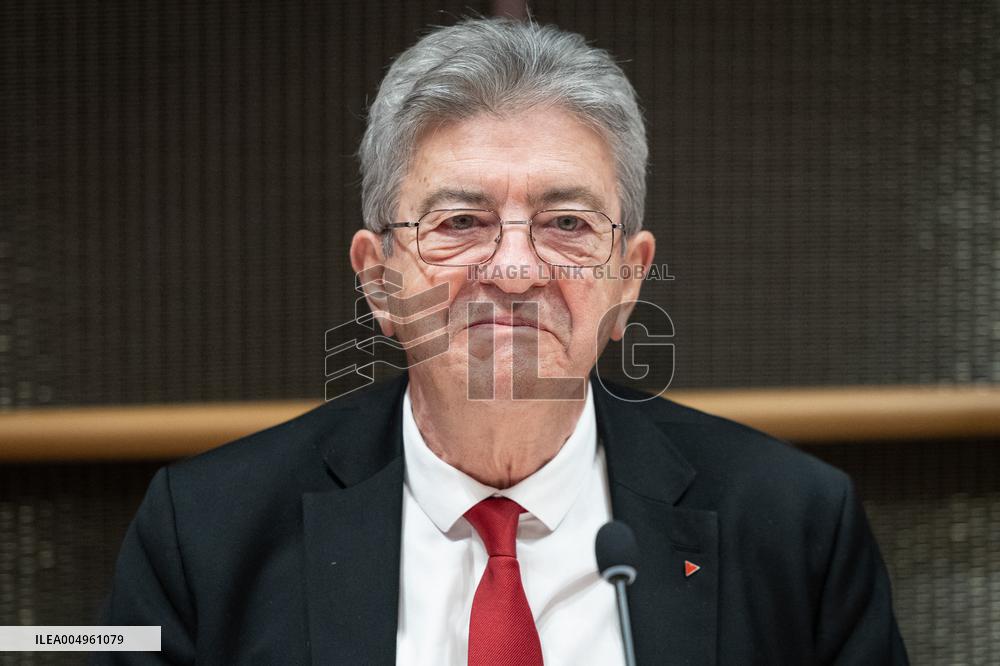 Hearing of Jean-Luc Melenchon at the National Assembly - Paris