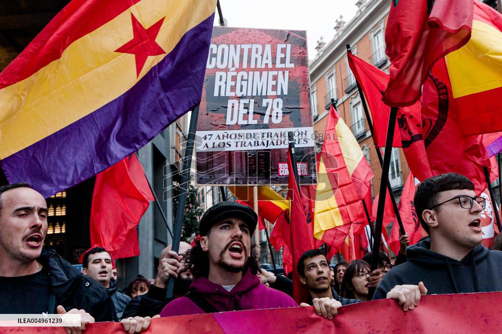 Frente Obrero Protest Against the 78 Constitution - Madrid