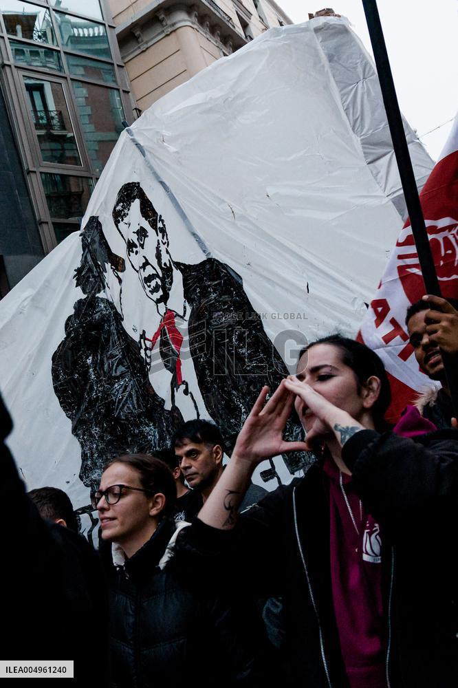 Frente Obrero Protest Against the 78 Constitution - Madrid